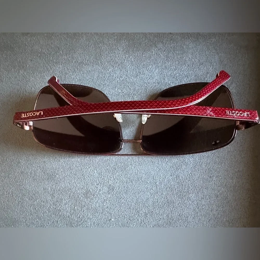 Lacoste brown and red sunglasses for men Lacoste L162S – Unworn & Stylish